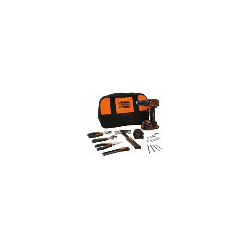 Black & Decker BDCDC18HTSA-QW wiertło Klucz Czarny, Pomarańczowy