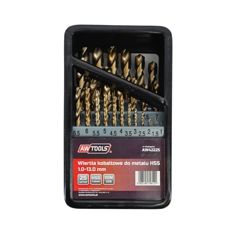 AWTOOLS WIERTŁO METAL KOBALT KPL.25szt