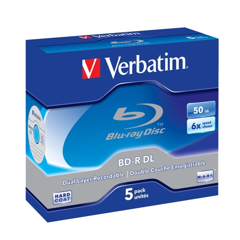 Płyta BDR Verbatim 43748 (50GB 6x 5szt. Slim Case)