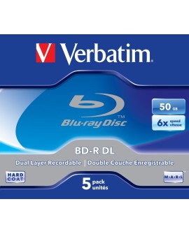 Płyta BDR Verbatim 43748 (50GB 6x 5szt. Slim Case)