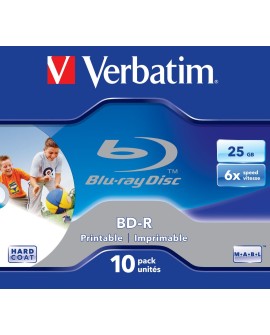 Verbatim BD-R SL 25GB 6x Printable 10 Pack Jewel Case 10 szt.