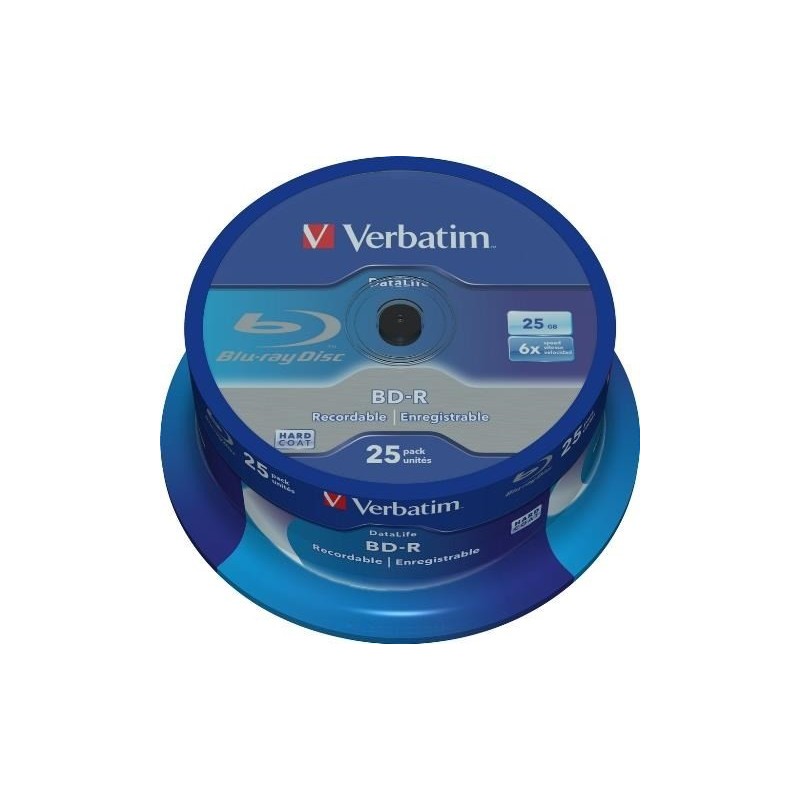 Płyta BDR Verbatim 43837 (25GB 6x 25szt. Cake)
