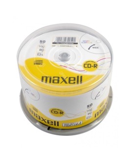 MAXELL CD-R 700MB, 50 szt. w opakowaniu cake (szpindel), szybkość zapisu 52X, 80 min. Płyty wysokiej jakości z możliwością