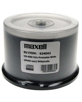 MAXELL CD-R 700MB 50 szt. 52x80 min, spindel, płyta do nadruku