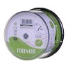 MAXELL Płyta DVD+R 4,7GB, 50 szt. w opakowaniu cake (szpindel). Prędkość zapisu 16X, 120 min. Płyty do nadruku atramentowego.