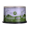 MAXELL Płyta DVD+R 4,7GB, 50 szt. w opakowaniu cake (szpindel). Prędkość zapisu 16X, 120 min. Płyty do nadruku atramentowego.