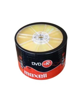 MAXELL DVD-R 4,7GB 50 szt  w opakowaniu SHRINK. Prędkość zapisu 16X, 120 min. Przeznaczenie nagrywanie Multimediów.