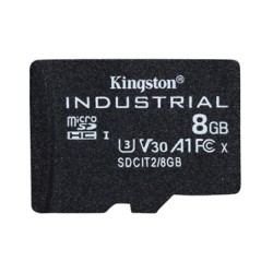 Kingston Karta pamięci Micro Secure Digital Card Industria, 8GB, micro SDHC, SDCIT2/8GBSP, UHS-I U3 (Class 10), V30, A1, karta p