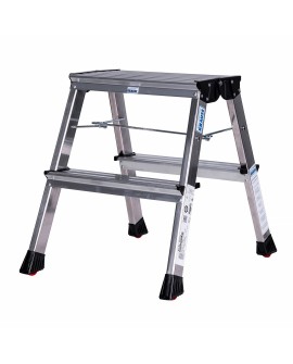Schodki dwustronne składane aluminiowe Krause Rolly 130037