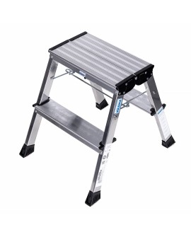 Schodki dwustronne składane aluminiowe Krause Rolly 130037