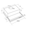 Okap podszafkowy teleskopowy AKPO WK-7 LIGHT 60 INOX (600mm front stal nierdzewna)