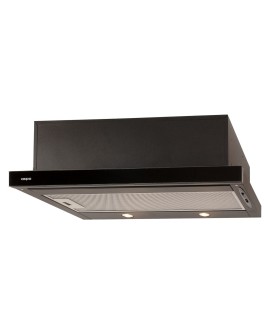 Okap podszafkowy teleskopowy AKPO WK-7 LIGHT ECO GLASS 50 CZARNY (500mm kolor czarny front czarne szkło)