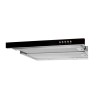 Okap teleskopowy AKPO WK-7 LIGHT GLASS 50 INOX CZARNY (500mm kolor inox, front czarne szkło) (WYPRZEDAŻ)
