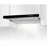 Okap teleskopowy AKPO WK-7 LIGHT GLASS 50 INOX CZARNY (500mm kolor inox, front czarne szkło) (WYPRZEDAŻ)