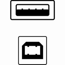 Logo USB kabel (2.0), USB A M - USB B (M), 1.8m, EOL