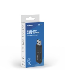 SAVIO CZYTNIK KART SD, USB 3.0 AK-64