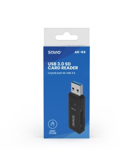 SAVIO CZYTNIK KART SD, USB 3.0 AK-64