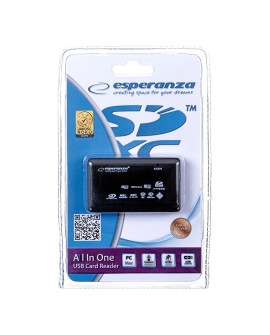 Czytnik kart Esperanza EA117 (Zewnętrzny Memory Stick Duo, MicroSD (przez adapter), MMC, SD, SDHC, SDXC)
