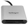 StarTech.com FCREADU3C czytnik kart USB 3.2 Gen 1 (3.1 Gen 1) Type-C Czarny, Srebrny