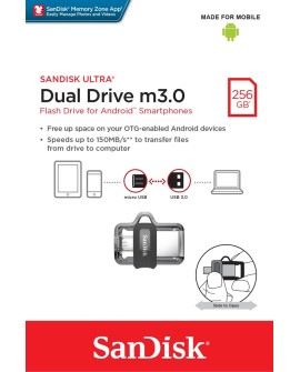 Pendrive SanDisk SDDD3-256G-G46 (256GB microUSB, USB 3.0 kolor szary)