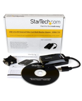 StarTech.com USB32DVIPRO zewnętrzna karta graficzna usb 2048 x 1152 px Czarny