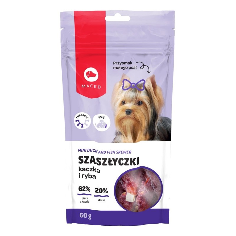 MACED Szaszłyczki Kaczka i ryba - przysmak dla psa - 60g