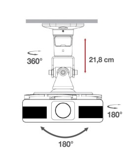 TECHLY UCHWYT DO PROJEKTORA SUFITOWY 22CM 10KG BIA