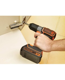 Black & Decker ASD18KB-QW wiertło Czarny, Pomarańczowy