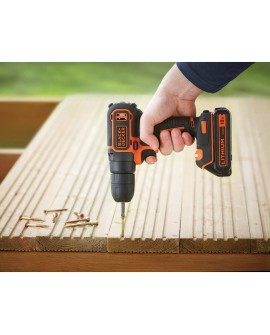 Black & Decker BDCD18-QW wiertło 650 RPM Czarny, Pomarańczowy