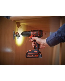 Black & Decker BDCD18-QW wiertło 650 RPM Czarny, Pomarańczowy