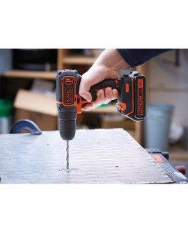 Black & Decker BDCD18-QW wiertło 650 RPM Czarny, Pomarańczowy