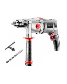 Wiertarka udarowa dwubiegowa 1050W,uchwyt kluczykowy 13 mm, walizka Graphite