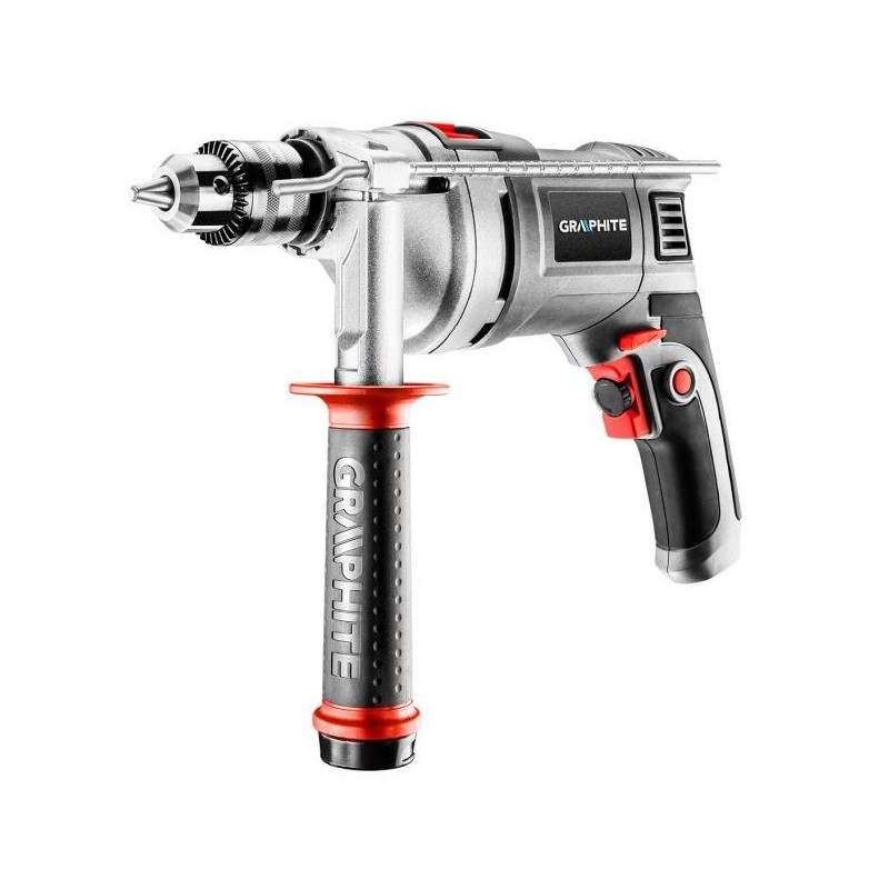Wiertarka udarowa 720W, uchwyt kluczykowy 13 mm, walizka Graphite
