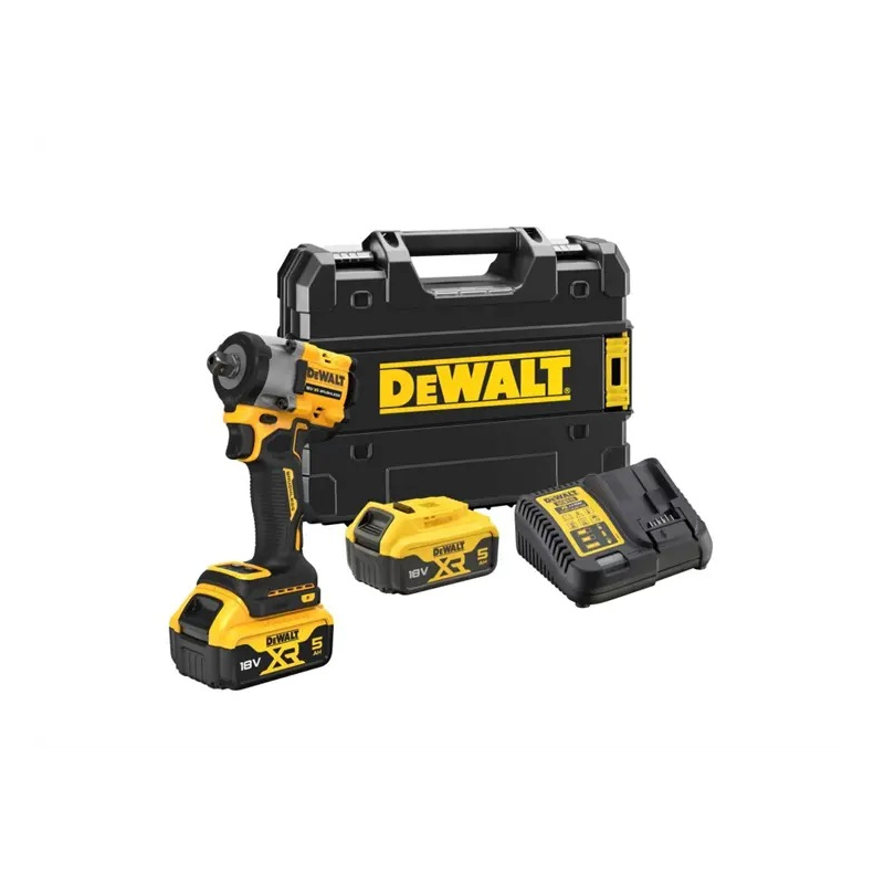 DEWALT 18V XR KOMPAKTOWY KLUCZ UDAROWY 1/2" 2X5Ah