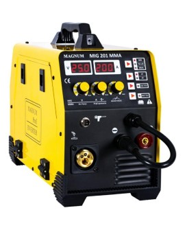 PÓŁAUTOMAT INWERTER MAGNUM MIG 201 MMA 230V, 200A/60%, MB15/3, MMAR, GP25
