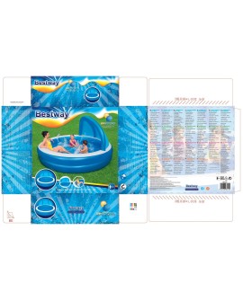 Bestway 54337 basen zewnętrzny naziemny Basen nadmuchiwany W kształcie okręgu 850 l Niebieski, Biały