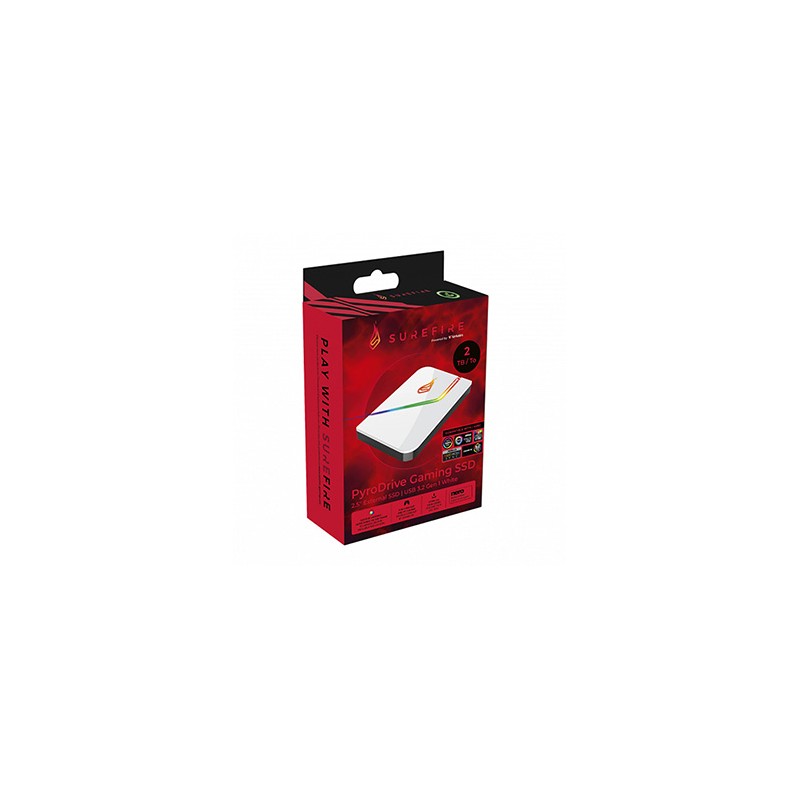 SSD Wewnętrzny SUREFIRE PYRODRIVE, 31825, 2000GB, Biały, RGB, NVMe, 2TB