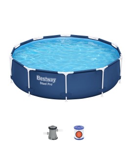 Bestway Steel Pro 56677 / 23 basen zewnętrzny naziemny Basen ramowy W kształcie okręgu 4678 l Niebieski