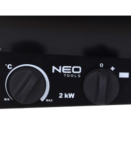 Nagrzewnica elektryczna NEO TOOLS 90-065 stal nierdzewna 2000 W Czarny