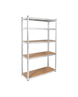 Regał metalowy magazynowy 205x120x45 srebrny Rebel