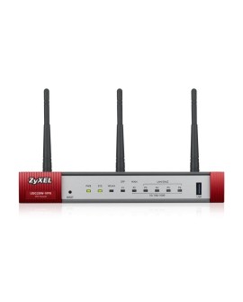 Firewall Zyxel USG 20W-VPN 1xWAN 4xLAN 1xWAN/LAN WiFi 5 SPI firewall: 350 Mbps Max. IPsec VPN: 10