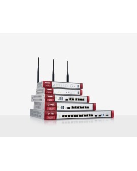 Firewall Zyxel USGFLEX100 bundle (+1 YR Gold Security Pack) 1xWAN 4xLAN SPI firewall: 900 Mbps Max. IPsec VPN: 50