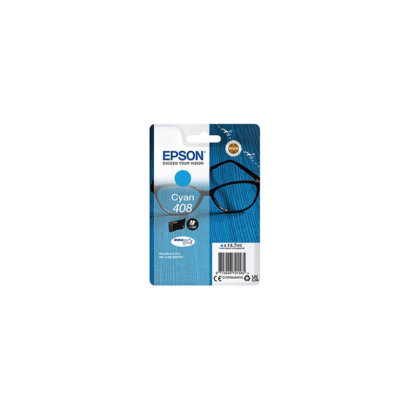 Epson oryginalny ink / tusz C13T09J24010, T09J240, 408, cyan, 14.7ml