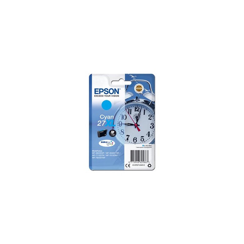 Epson oryginalny ink / tusz C13T27124012, 27XL, cyan, 10,4ml