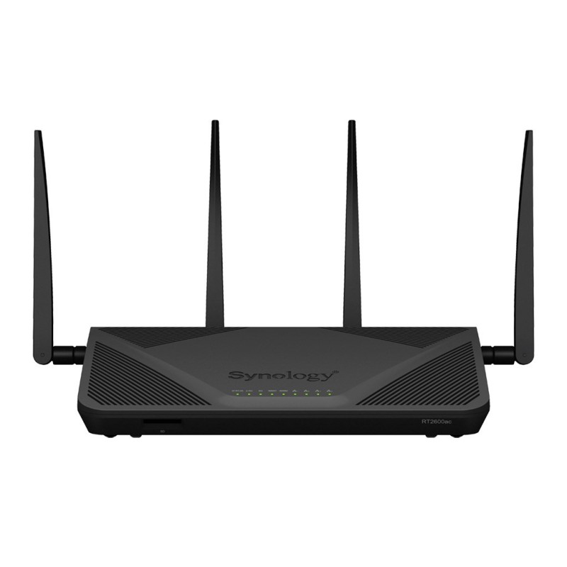 Synology Router RT2600ac, WiFi 5, IEEE 802.11a/b/g/n/ac, 3x 1GbE + 4x 1GbE(Dual WAN), 1xUSB 3.0, 1xUSB 2.0, 1x SD card reader