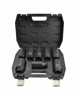 AW ZESTAW NASADEK UDAROWYCH 3/4" 8cz. DŁUGIE BLACK LINE