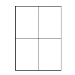 Logo etykiety 105mm x 148mm, A4, matowe, białe, 4 etykiety, 140g/m2, pakowane po 25 szt., do drukarek atramentowych i laserowych