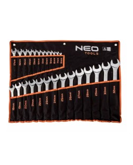 Klucze płasko-oczkowe Neo Tools 6-32 mm, zestaw 26 sztuk