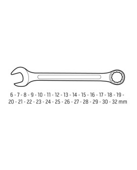 Klucze płasko-oczkowe Neo Tools 6-32 mm, zestaw 26 sztuk