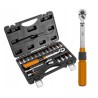 Klucz dynamometryczny dwukierunkowy Neo Tools 1/4", 5-25NM, zestaw 21 szt.